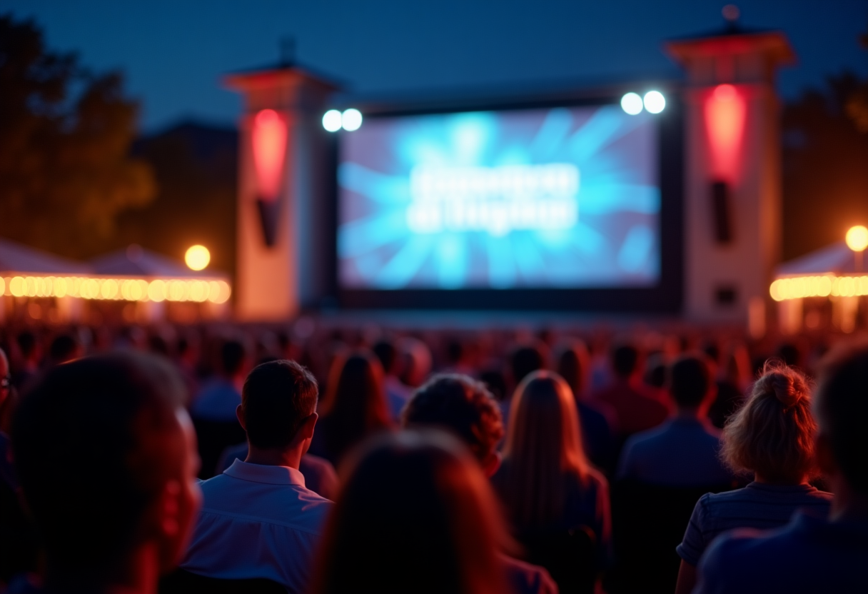 Immagine del Tallinn Black Film Festival con film e pubblico