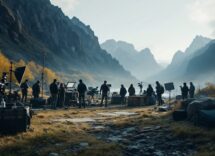 Luca Magri durante un evento cinematografico in Italia